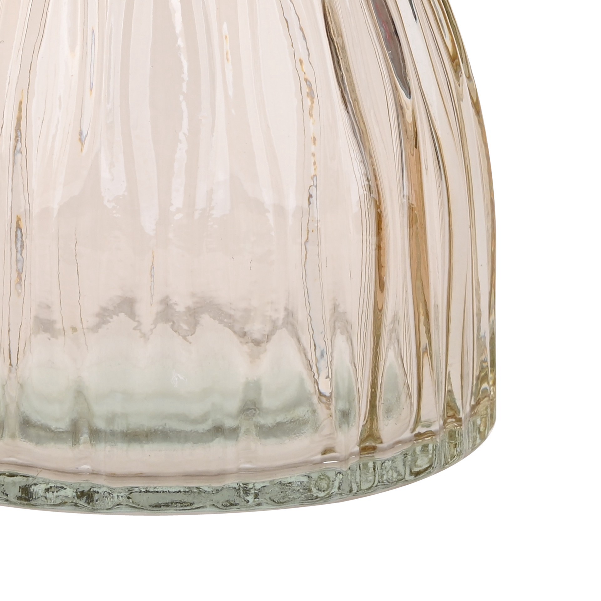 slide 4 of 4, 4" Ribbed Glass Vase Decorative Container By Ashland, 3.1 in x 3.1 in x 3.8 in