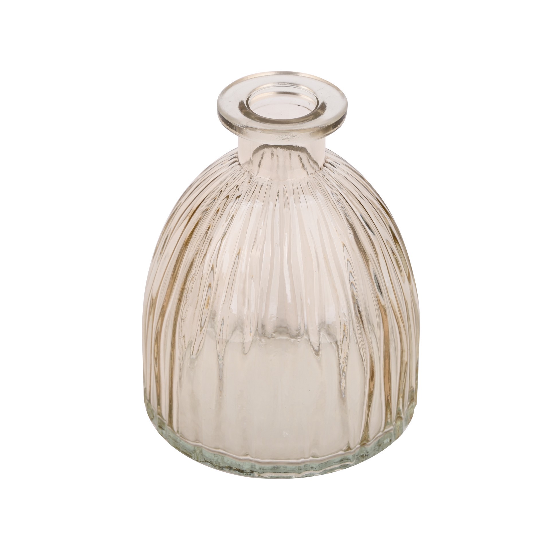 slide 2 of 4, 4" Ribbed Glass Vase Decorative Container By Ashland, 3.1 in x 3.1 in x 3.8 in