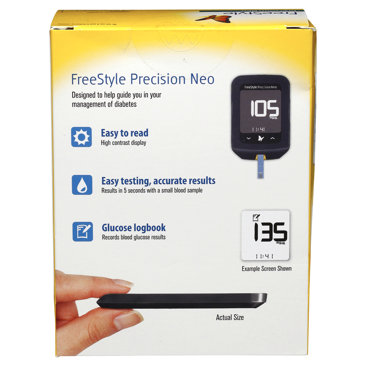 slide 5 of 8, FreeStyle Precision Neo Blood Glucose Meter Kit, 1 ct