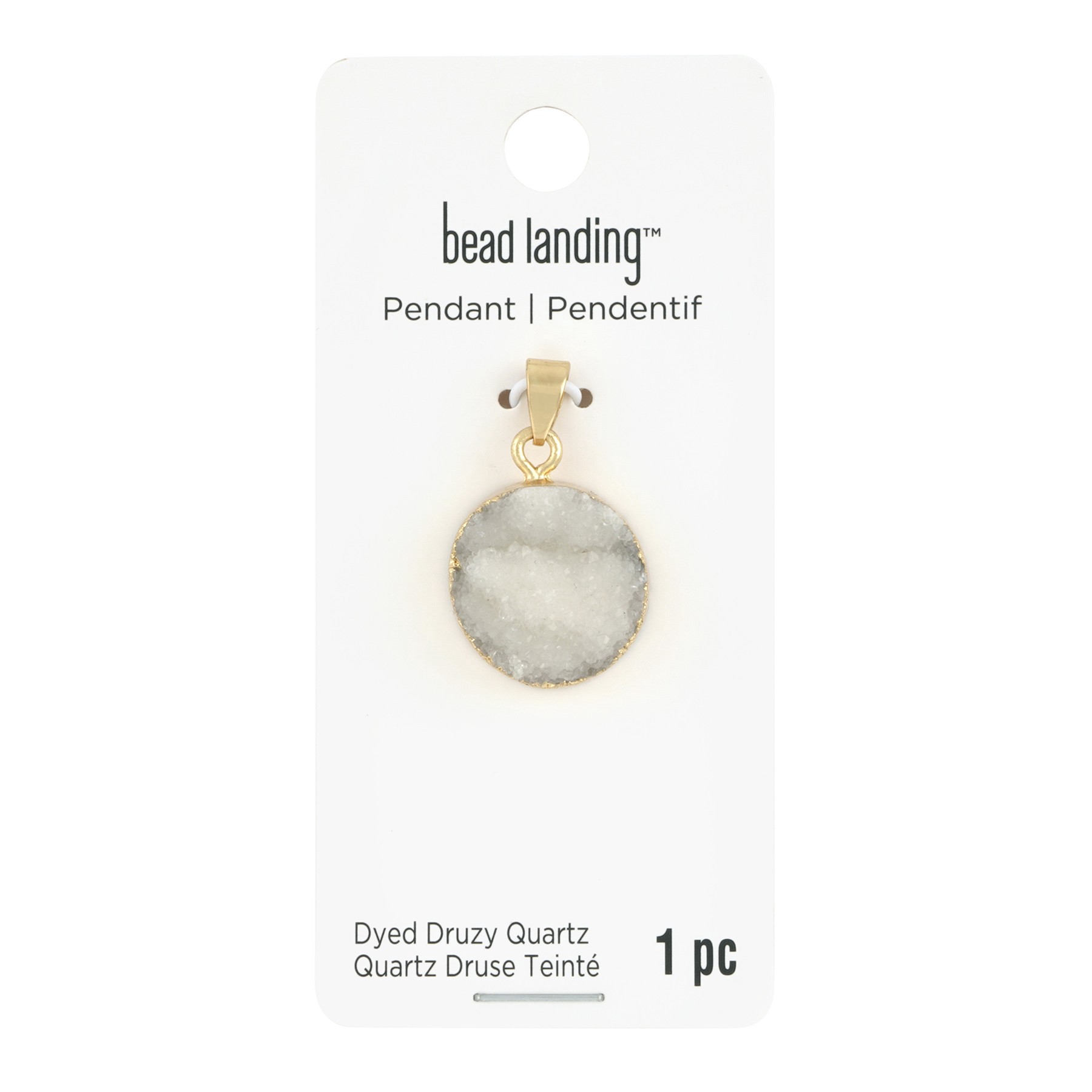 slide 2 of 3, Dyed Druzy Quartz Round Pendant By Bead Landing, 1 ct