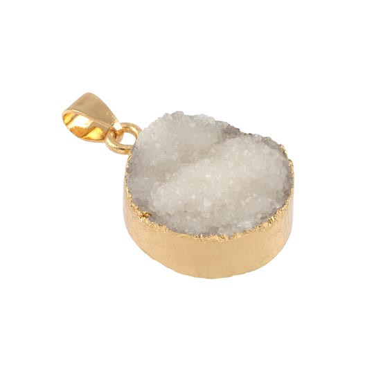 slide 1 of 3, Dyed Druzy Quartz Round Pendant By Bead Landing, 1 ct