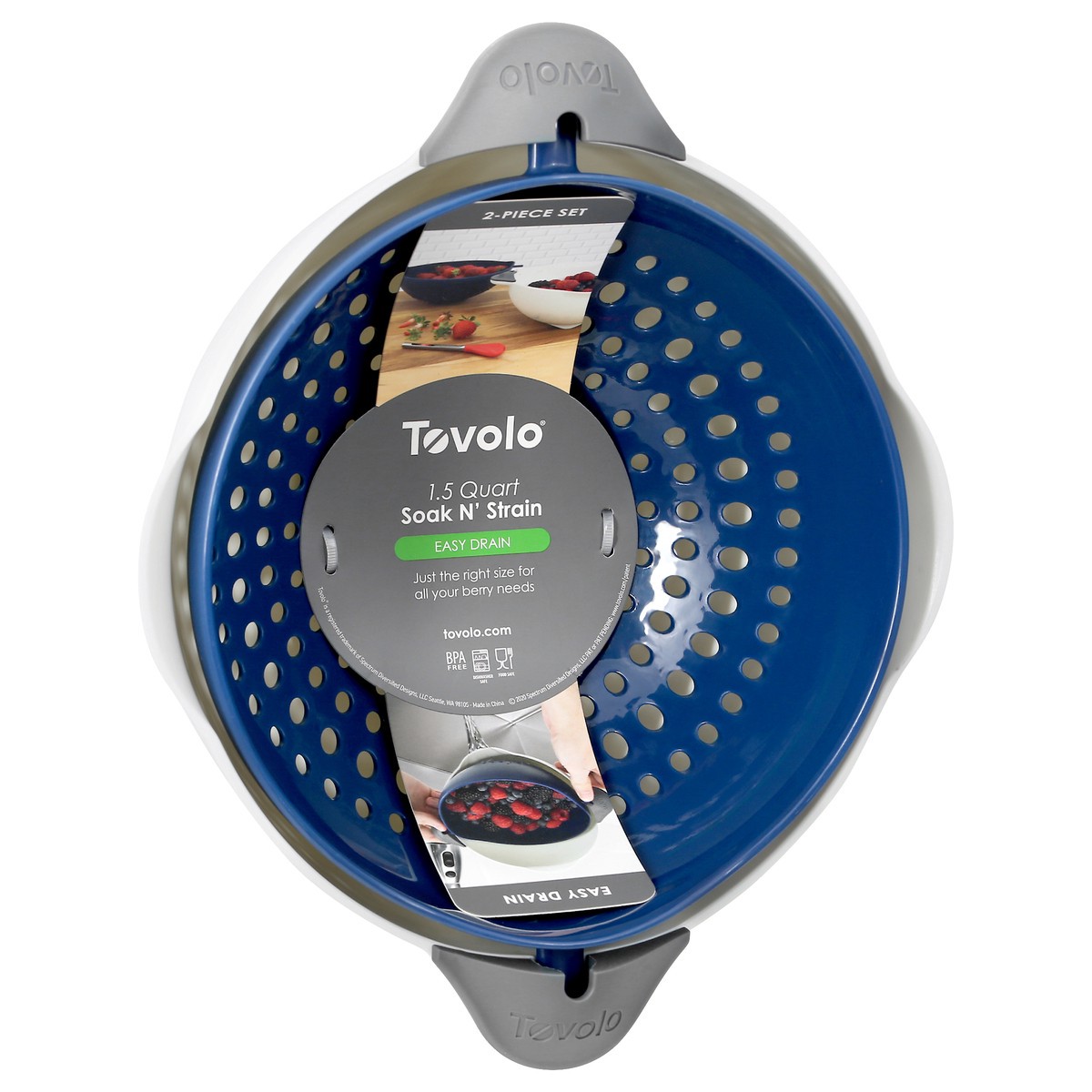 slide 2 of 9, Tovolo 1.5 Quart 2-Piece Set Soak N' Strain 1 ea, 1.5 qt