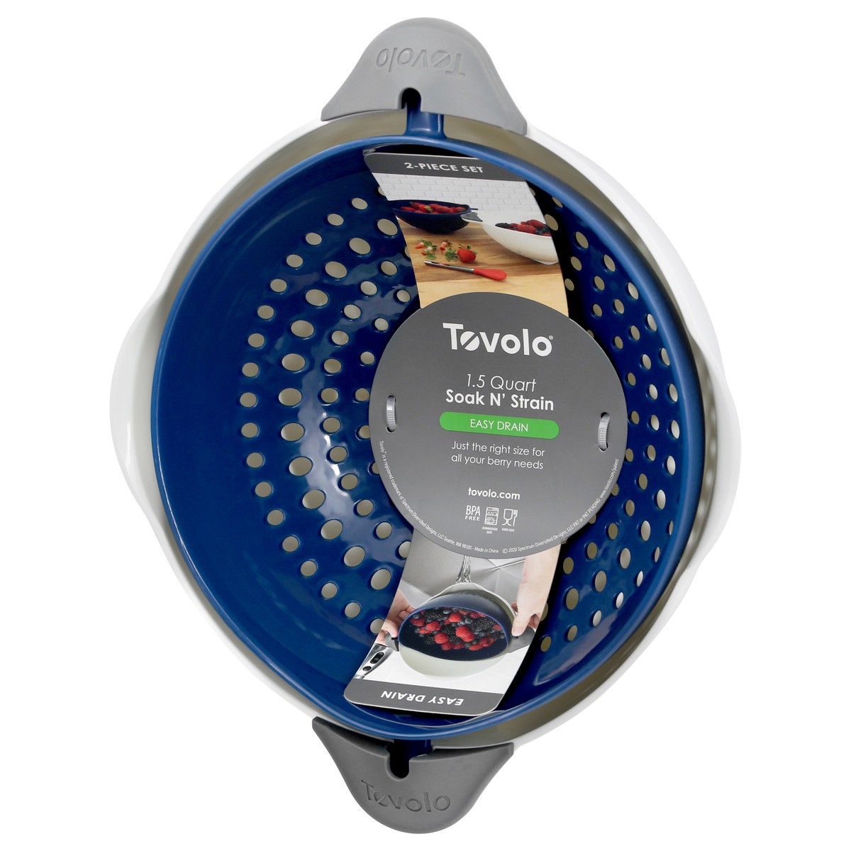 slide 3 of 9, Tovolo 1.5 Quart 2-Piece Set Soak N' Strain 1 ea, 1.5 qt