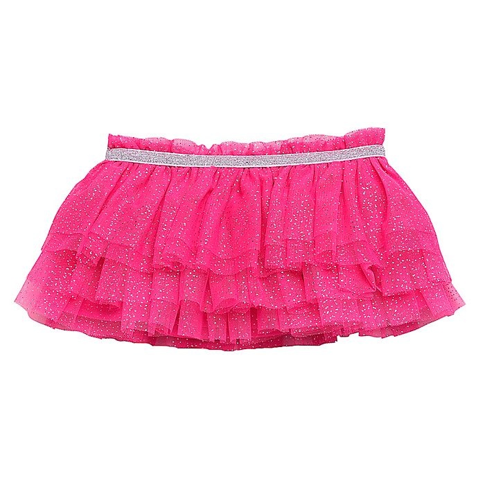 slide 1 of 1, Baby Starters Newborn Tutu Skirt - Pink with Silver Lace, 1 ct
