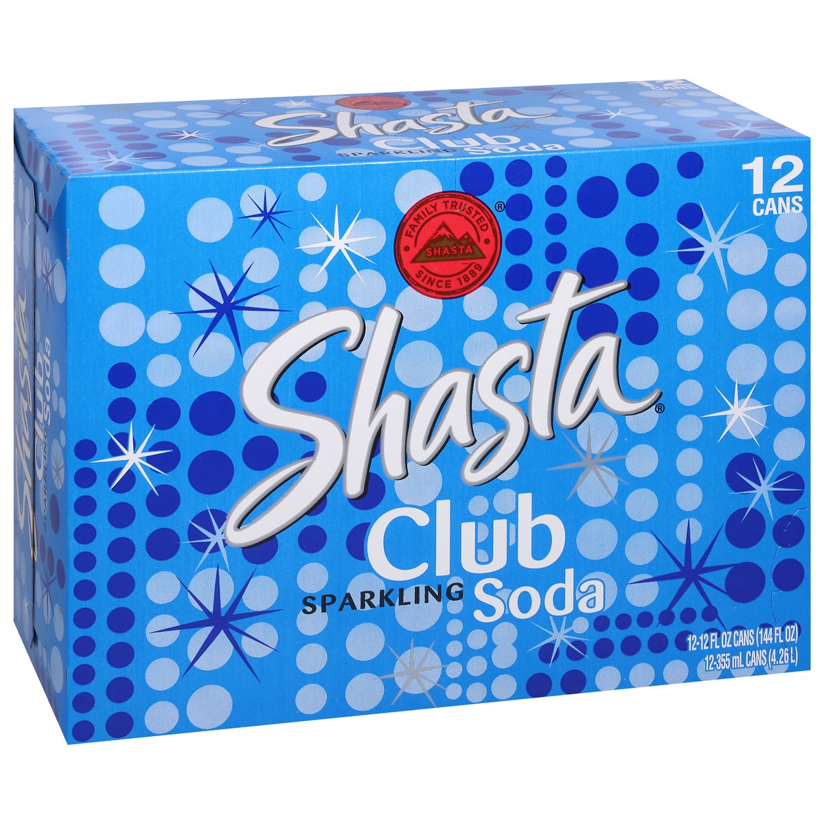 slide 2 of 12, Shasta Sparkling Club Soda 12 - 12 fl oz Cans, 12 ct