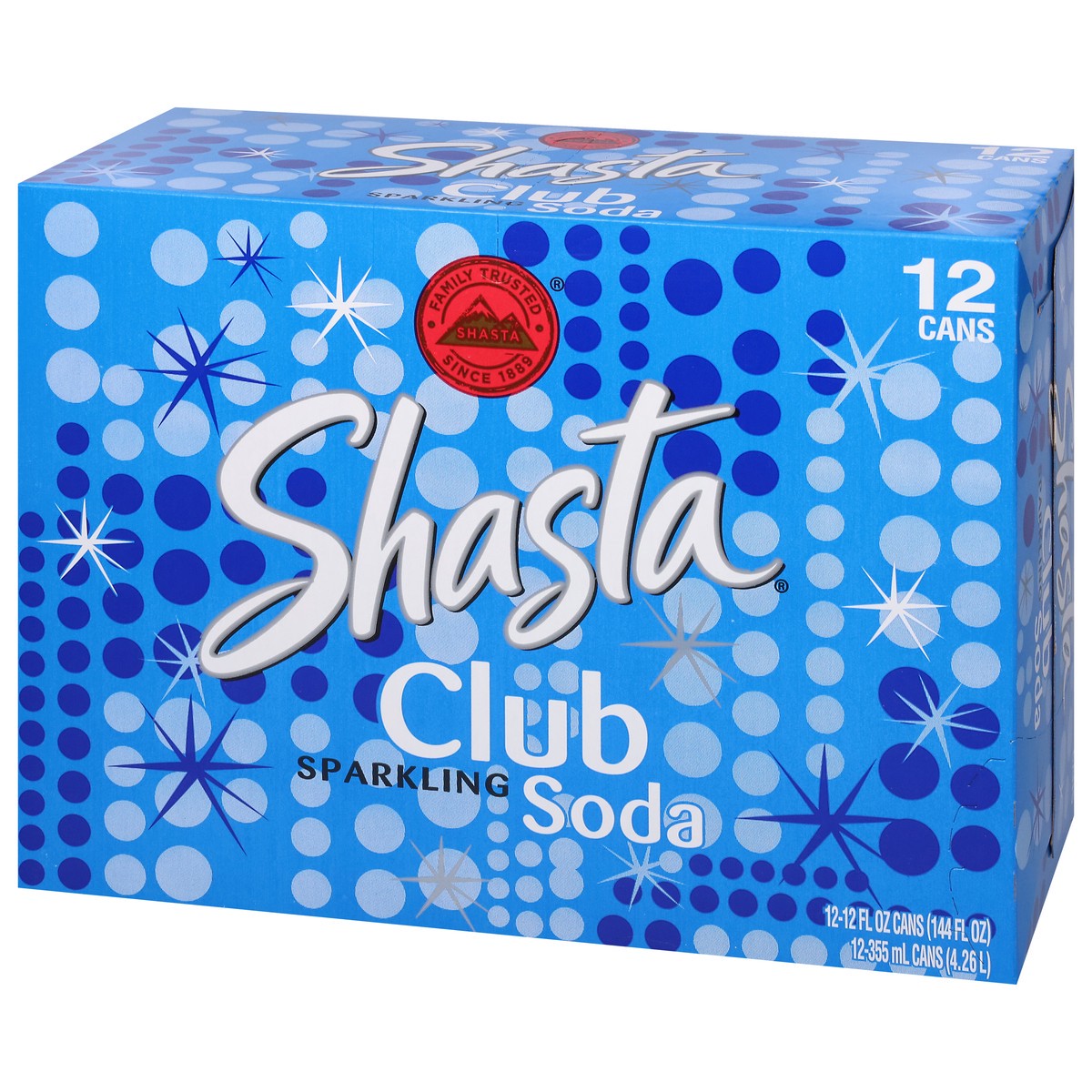 slide 5 of 12, Shasta Sparkling Club Soda 12 - 12 fl oz Cans, 12 ct