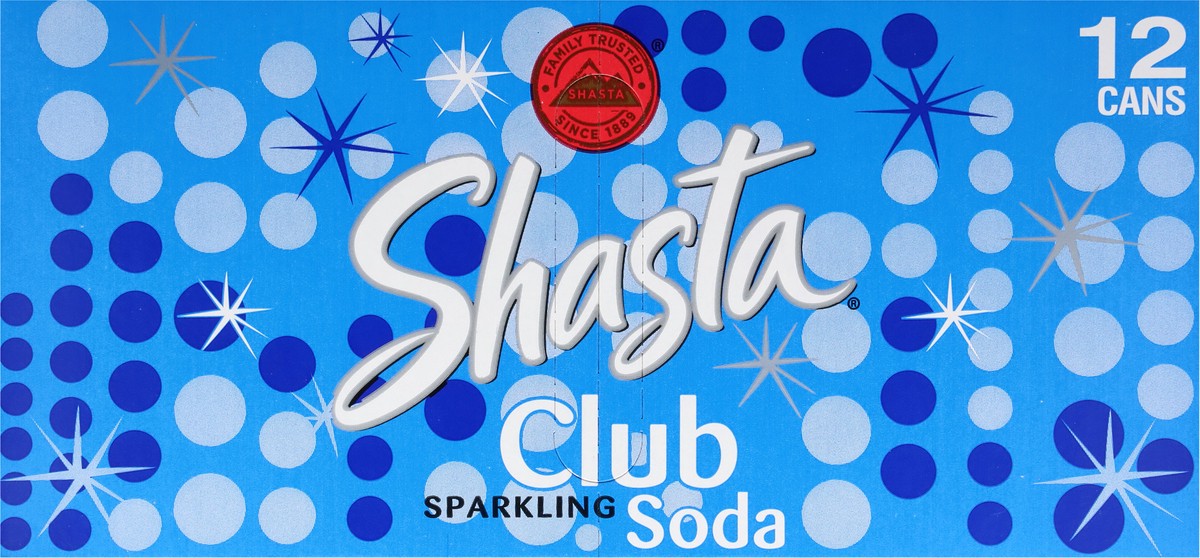 slide 9 of 12, Shasta Sparkling Club Soda 12 - 12 fl oz Cans, 12 ct