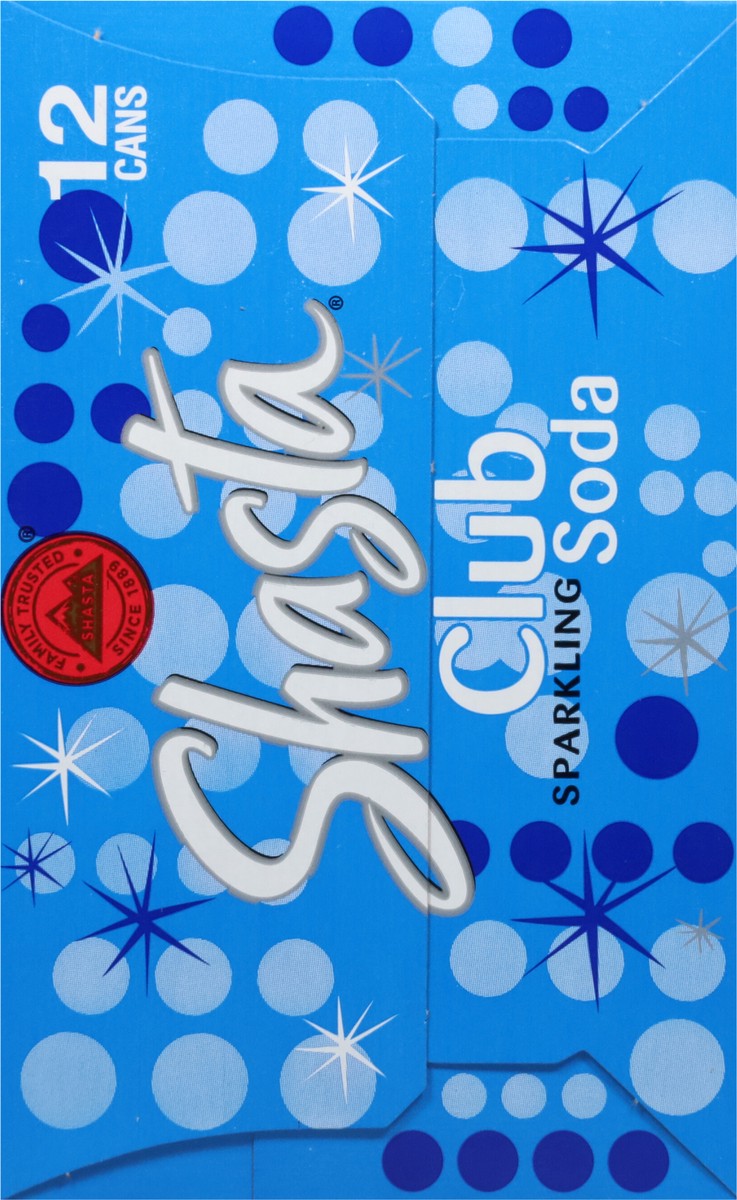slide 11 of 12, Shasta Sparkling Club Soda 12 - 12 fl oz Cans, 12 ct