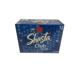 Shasta Sparkling Club Soda 12 - 12 fl oz Cans