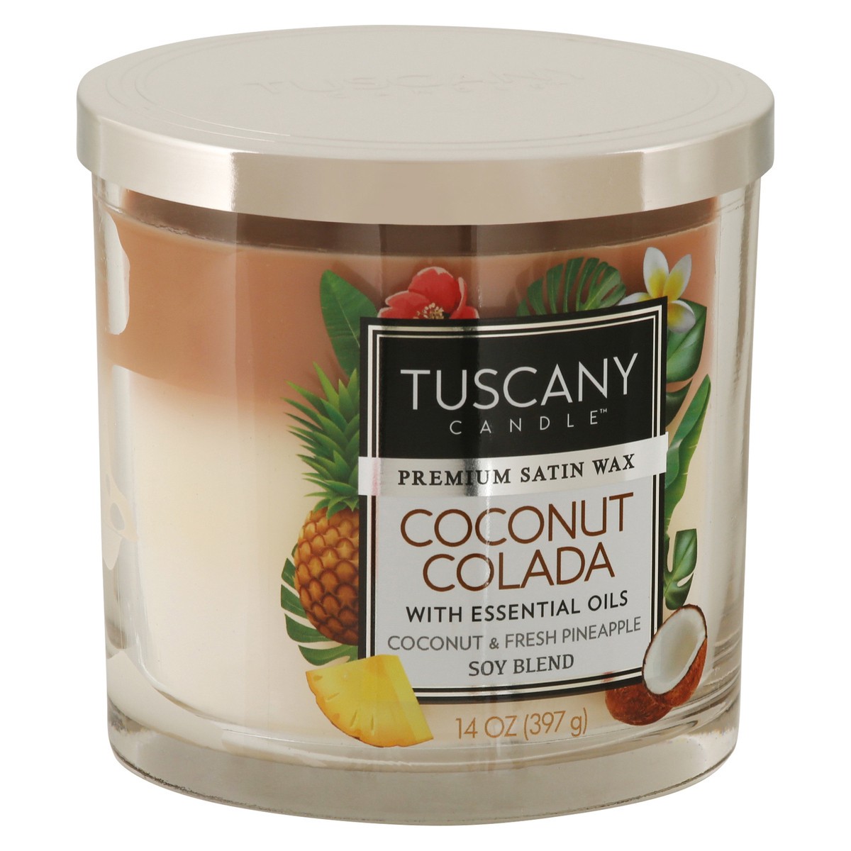 slide 3 of 11, Tuscany Jar Candle Coconut Colada, 14 oz