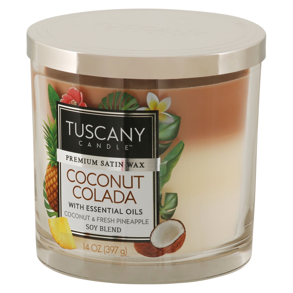 slide 8 of 11, Tuscany Jar Candle Coconut Colada, 14 oz