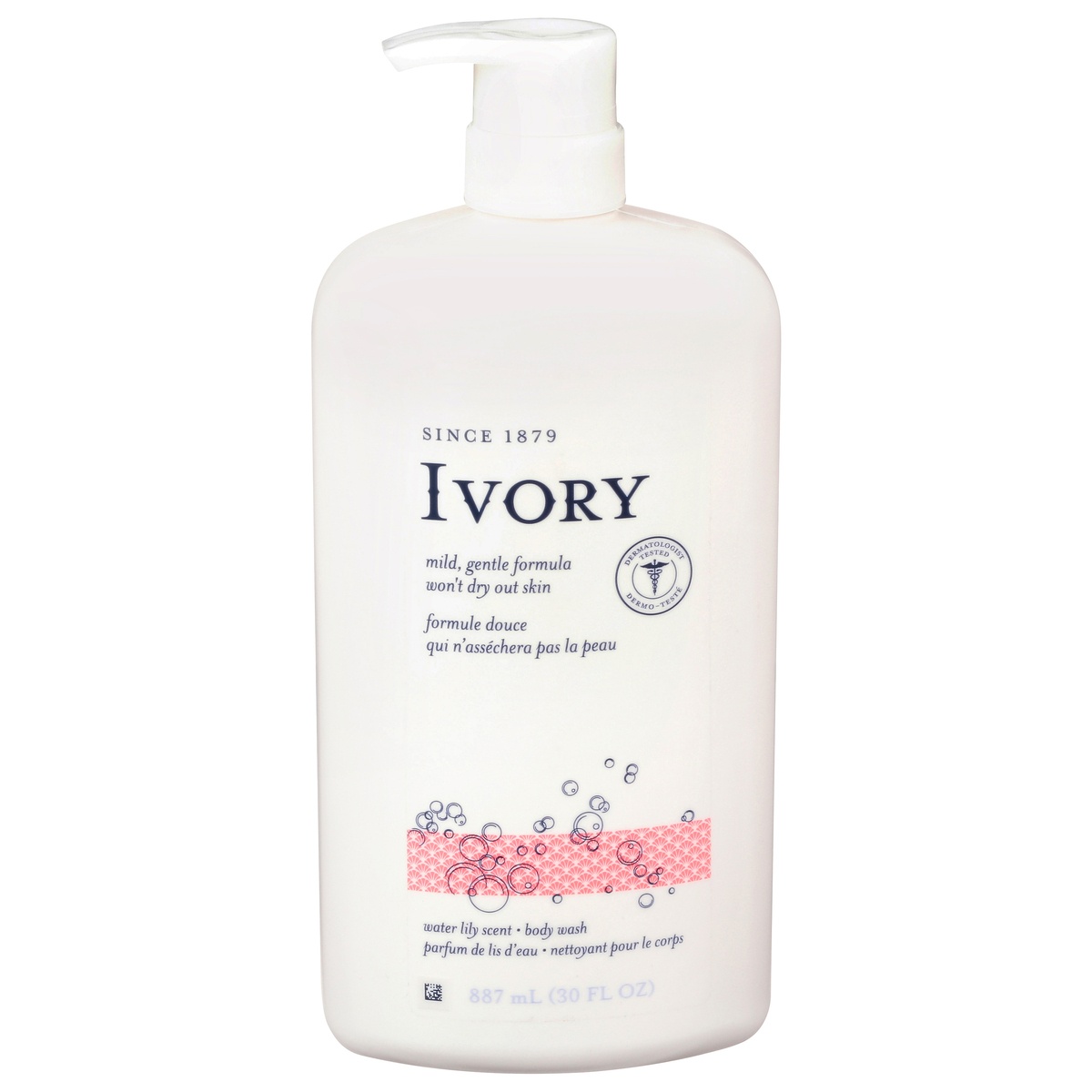 slide 1 of 3, Ivory Water Lily Scent Body Wash Pump, 30 oz