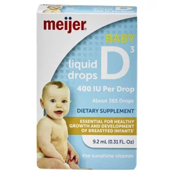 Meijer Vitamin D3 Baby Drops 400 Iu, 0.31 Oz
