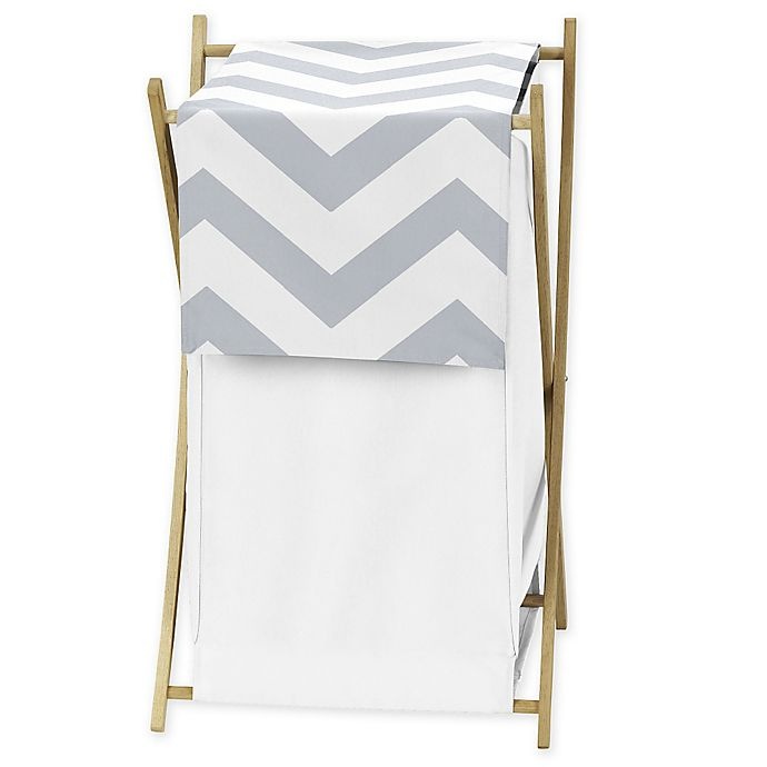 slide 1 of 1, Sweet Jojo Designs Chevron Hamper - Grey/White, 1 ct