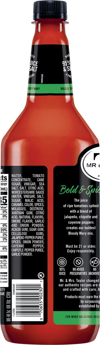 slide 2 of 12, Distributed Consumables Mr. & Mrs. T's Bold & Spicy, 1L, 1 ct