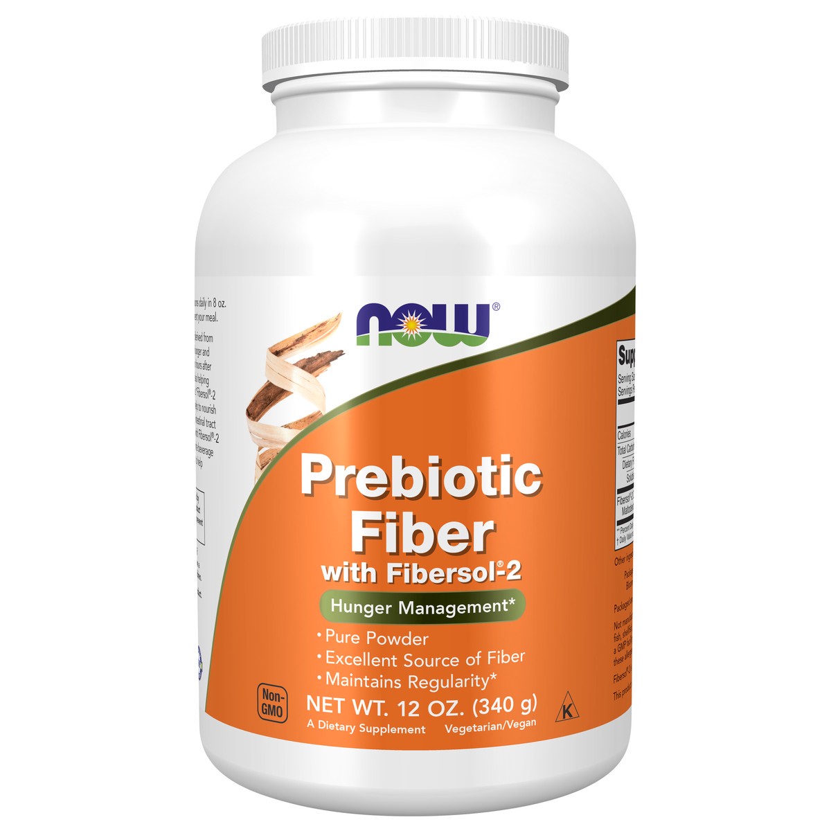 slide 1 of 4, NOW Prebiotic Fiber with Fibersol-2 Powder - 12 oz., 12 oz