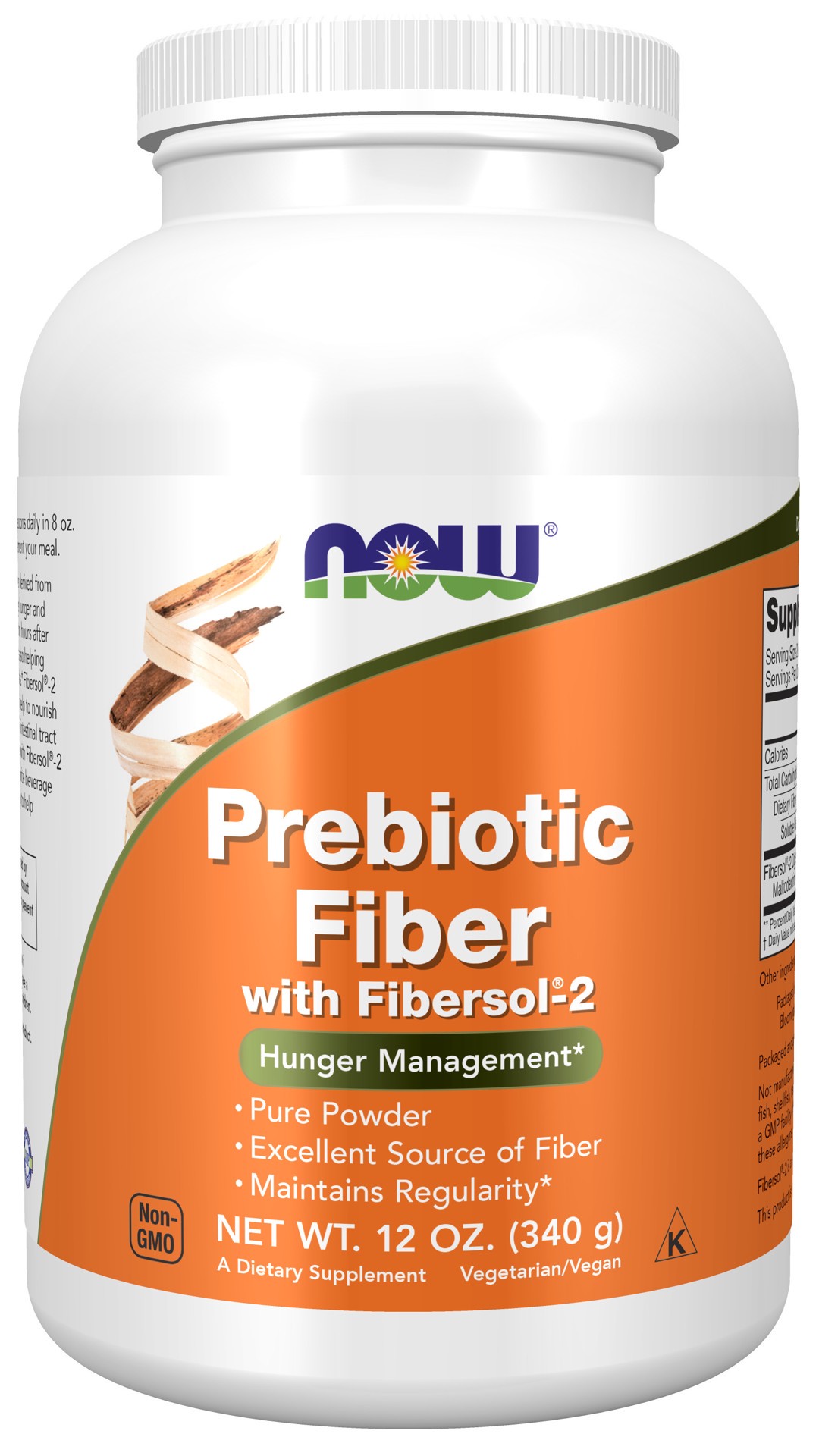 slide 1 of 4, NOW Prebiotic Fiber with Fibersol-2 Powder - 12 oz., 12 oz