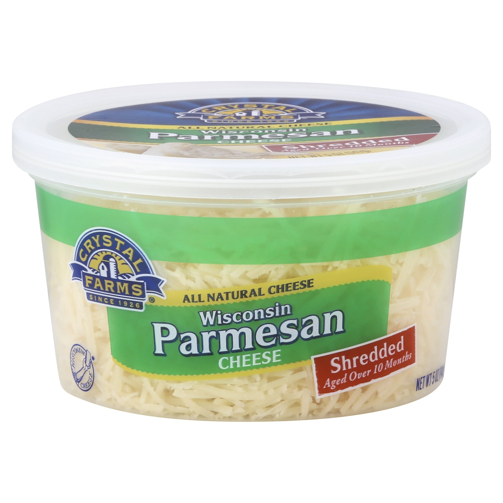 slide 1 of 1, Crystal Farms Shredded Wisconsin Parmesan Cheese, 5 oz