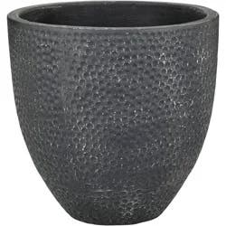 Blue Orange Pottery Hammered Clay Planter - Charcoal