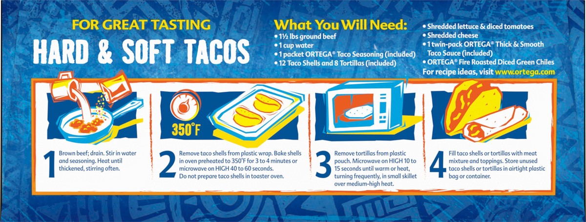 slide 6 of 13, Ortega Grande Hard & Soft Taco Kit, 19.9 oz, 19.9 oz