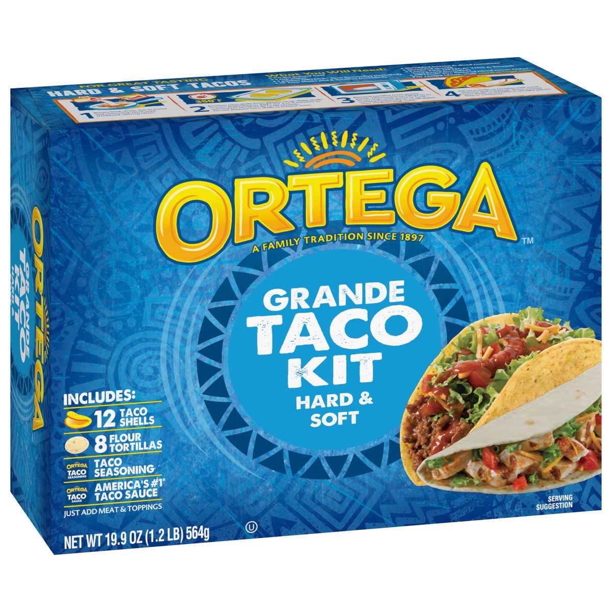 slide 7 of 13, Ortega Grande Hard & Soft Taco Kit, 19.9 oz, 19.9 oz