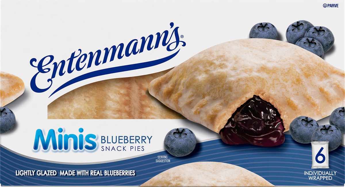 slide 3 of 6, Entenmann's Minis Blueberry Snack Pies- Seasonal LTO, 6 count, 12 oz, 6 ct