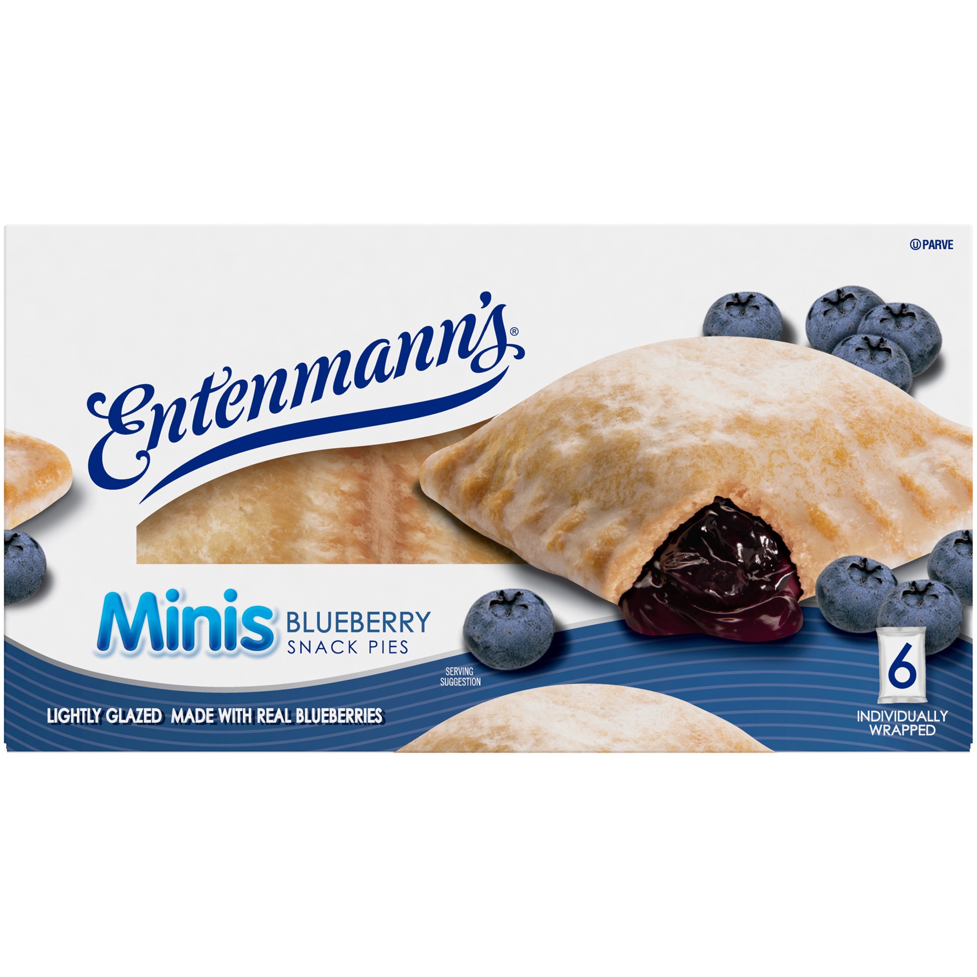 slide 1 of 6, Entenmann's Minis Blueberry Snack Pies- Seasonal LTO, 6 count, 12 oz, 6 ct