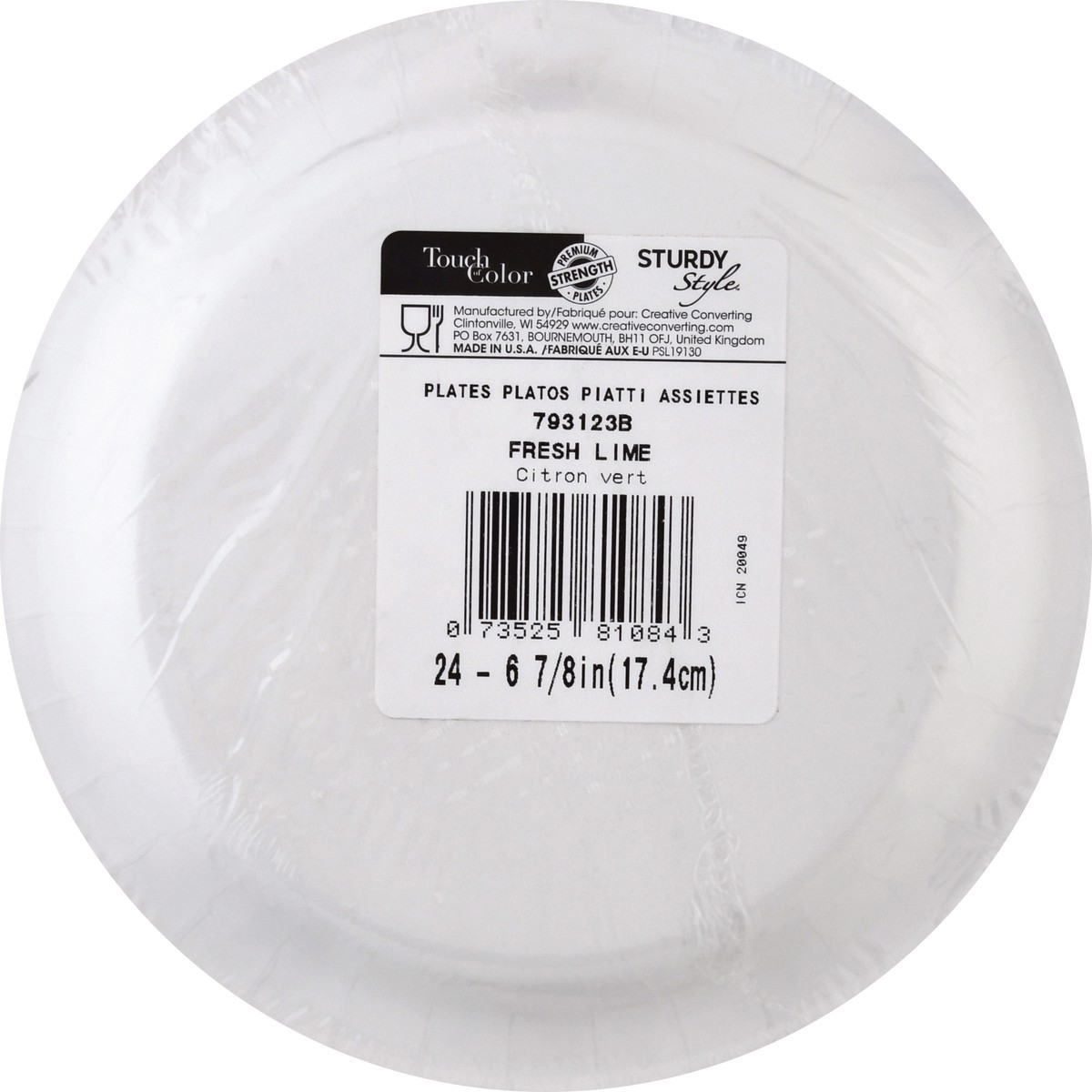 slide 8 of 10, Touch of Color 6-7/8 Inch Fresh Lime Plates 24 ea, 24 ct