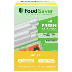 FoodSaver Best Performing Vacuum Bags Variety Pack 5 Rolls