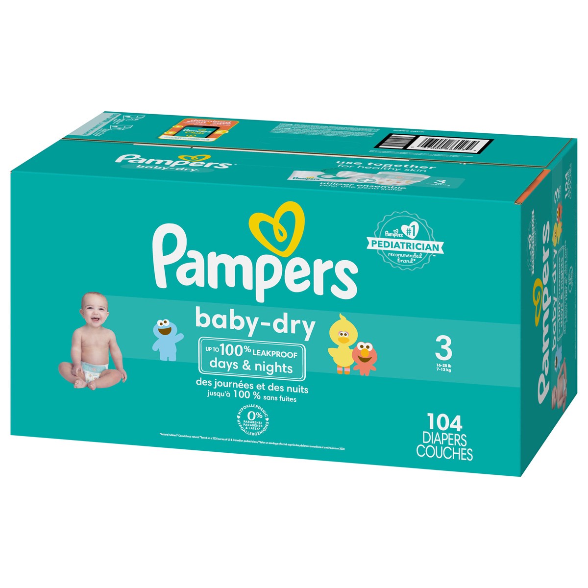 slide 2 of 4, Pampers Baby Dry Diapers Super Pack - Size 3 - 104ct, 104 ct