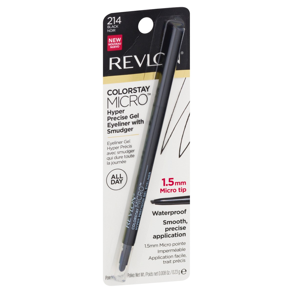 slide 9 of 9, Revlon ColorStay Micro Black 214 Waterproof Eyeliner Gel 0.008 oz, 0.01 oz