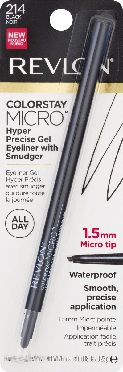 slide 7 of 9, Revlon ColorStay Micro Black 214 Waterproof Eyeliner Gel 0.008 oz, 0.01 oz