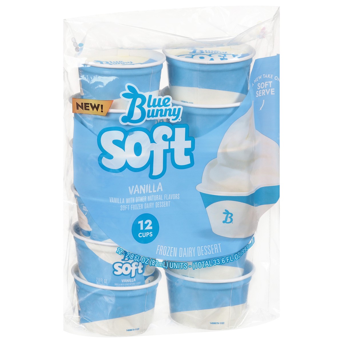 slide 6 of 12, Blue Bunny Vanilla Flavored Frozen Dairy Dessert Cups, 33.60 fl oz