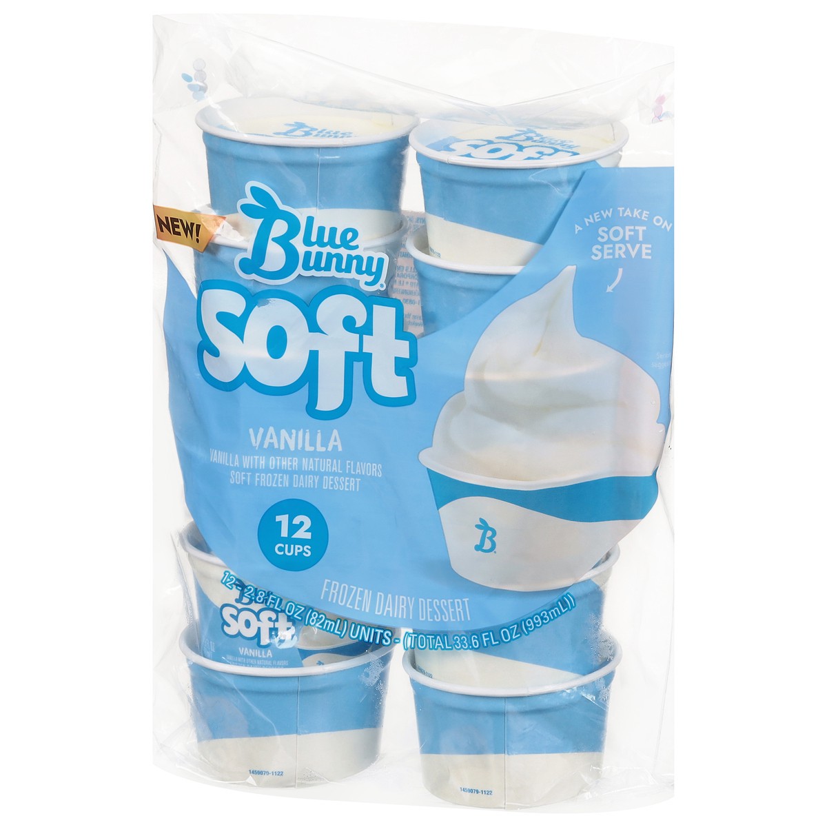 slide 7 of 12, Blue Bunny Vanilla Flavored Frozen Dairy Dessert Cups, 33.60 fl oz