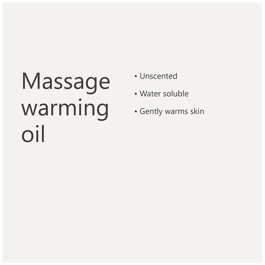 slide 4 of 5, Walgreens Unscented Massage Warming Oil, 6.7 fl oz