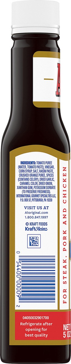 slide 3 of 9, A.1. Original Sauce, 5 oz. Bottle, 5 oz