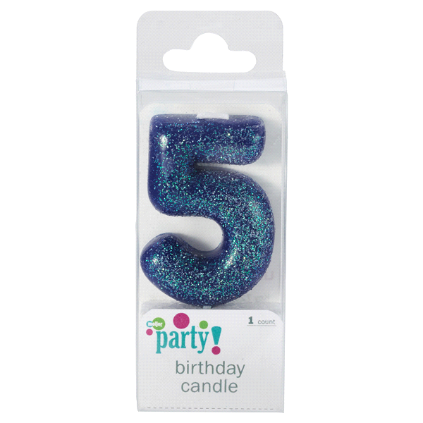 slide 1 of 1, Meijer Birthday Candle, Number 5, 1 ct