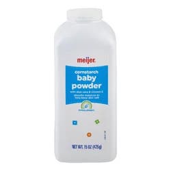 Meijer Baby Powder Cornstarch 15Oz
