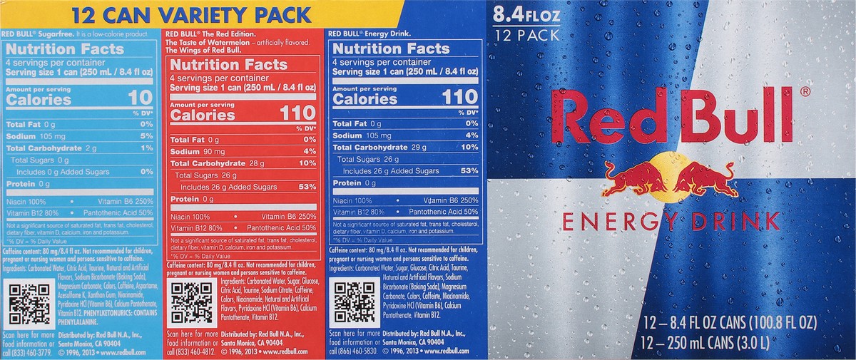 slide 4 of 9, Red Bull Energy Drink Variety Pack 12 - 8.4 fl oz Cans, 12 ct; 8.4 oz