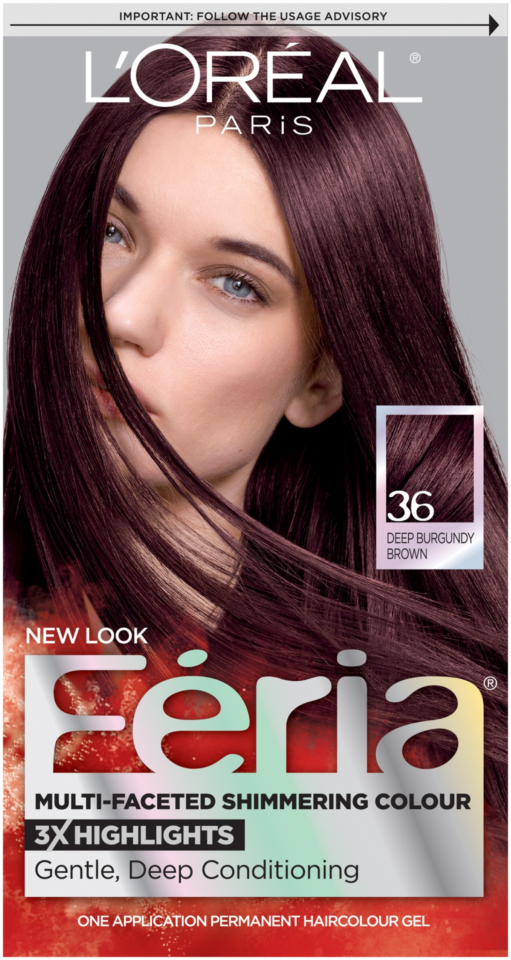 slide 2 of 8, L'Oréal Paris Feria 36 Hair Color Kit - Deep Burgundy Brown, 1 ct