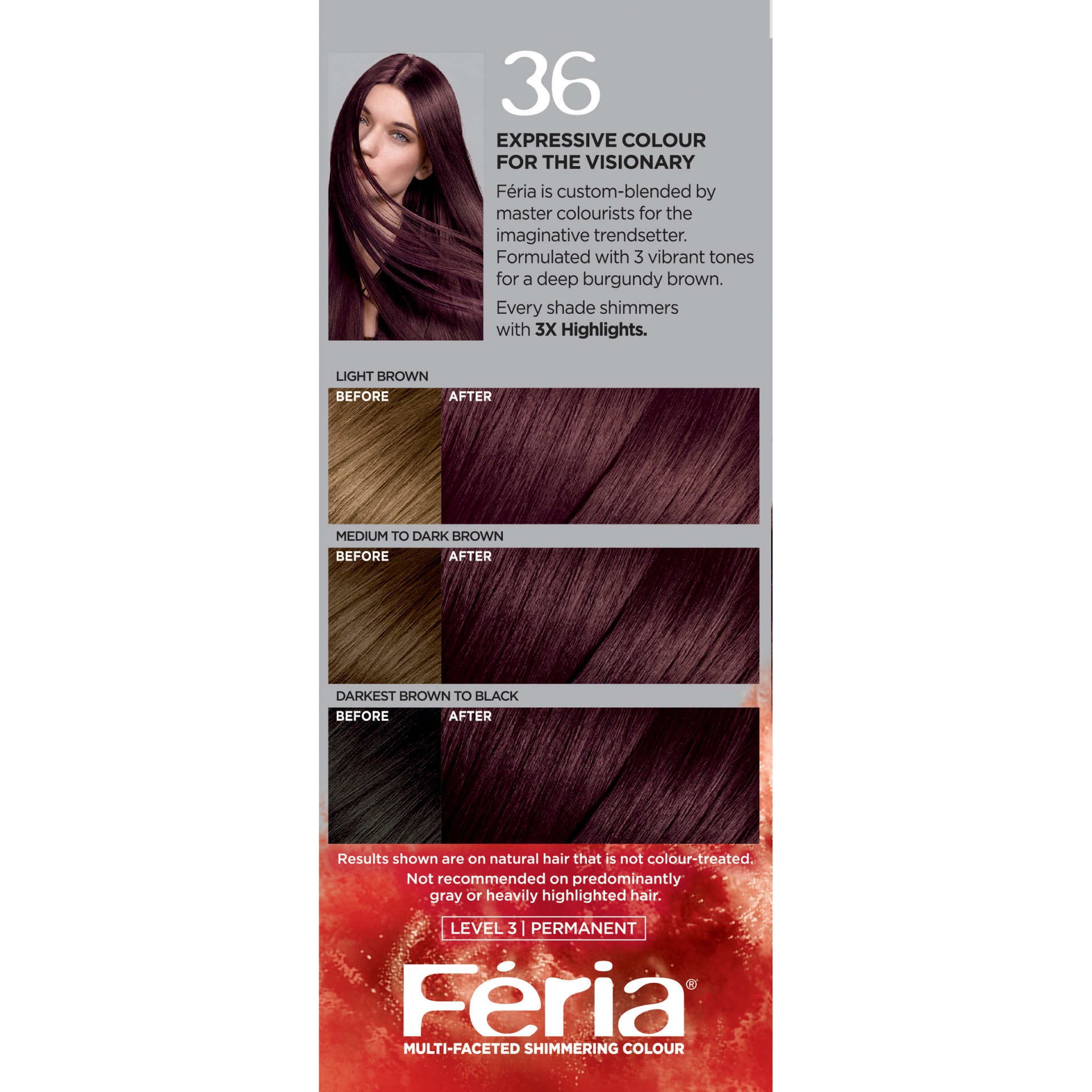 slide 5 of 8, L'Oréal Paris Feria 36 Hair Color Kit - Deep Burgundy Brown, 1 ct