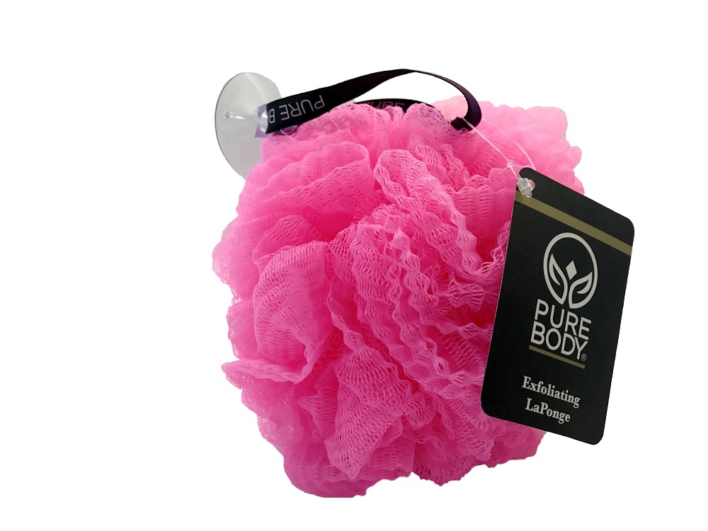 slide 1 of 1, Pure Body Hot Pink Exfoliating Laponge, 1 ct