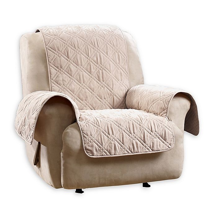 slide 1 of 2, SureFit Home Decor Quilted Pet Recliner Cover - Taupe, 1 ct