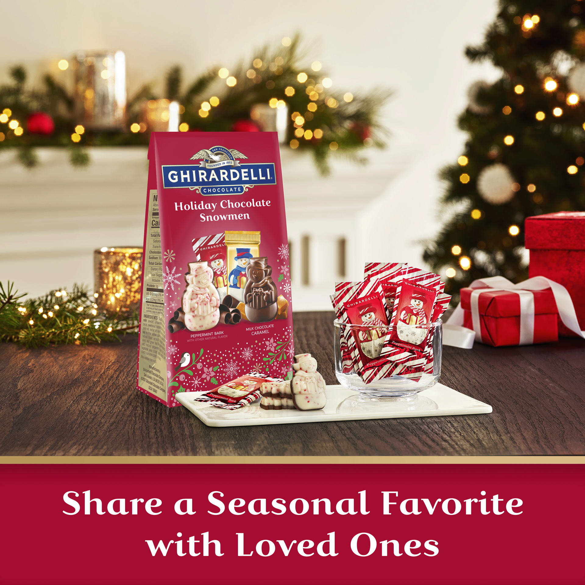 slide 6 of 7, GHIRARDELLI Holiday Chocolate Snowmen, 4 Oz Bag, 4 oz