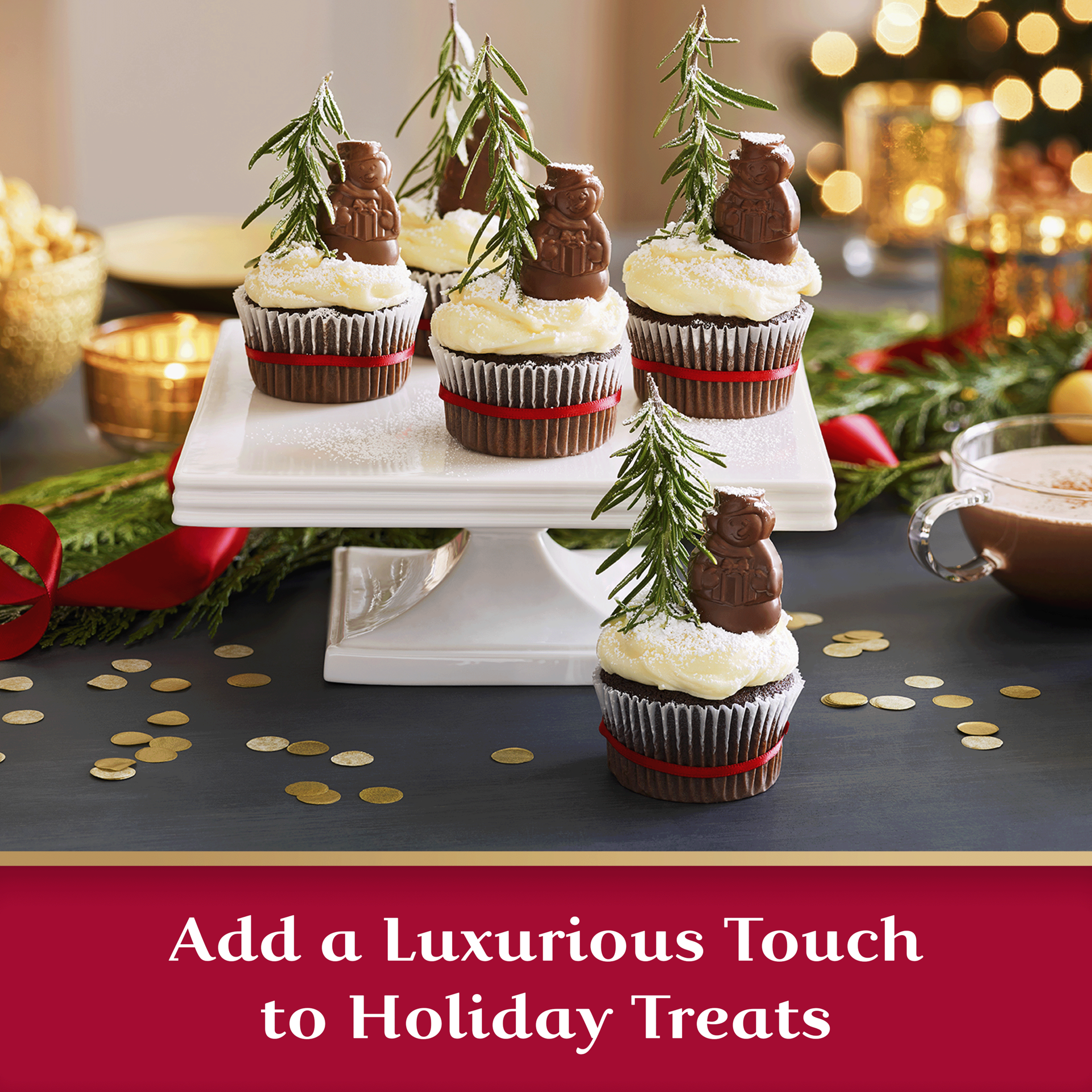 slide 4 of 7, GHIRARDELLI Holiday Chocolate Snowmen, 4 Oz Bag, 4 oz