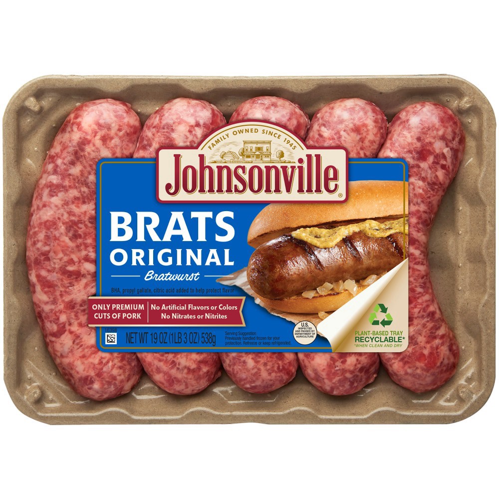 slide 2 of 2, Johnsonville Original Bratwurst 19 oz, 19 oz