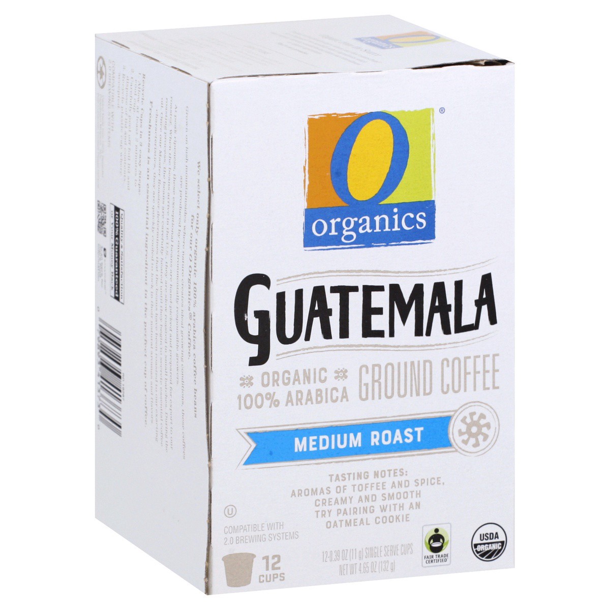 slide 2 of 9, O Organics Coffee Organic Single Serve Cups Light Roast Guatemalan, 12 ct; 0.39 oz