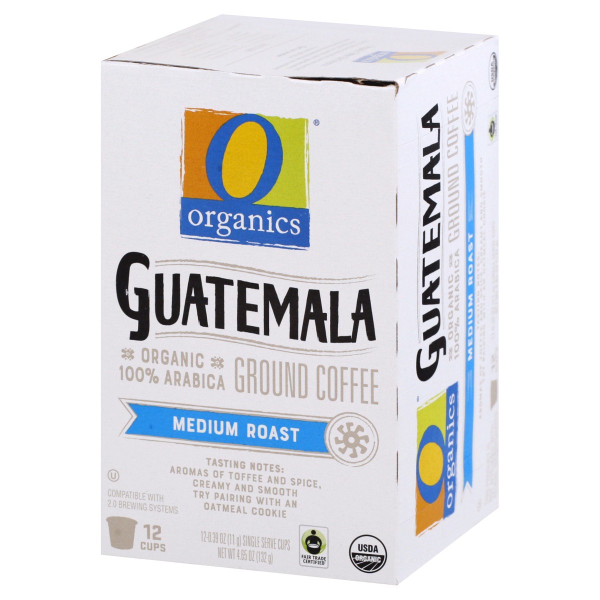 slide 3 of 9, O Organics Coffee Organic Single Serve Cups Light Roast Guatemalan, 12 ct; 0.39 oz