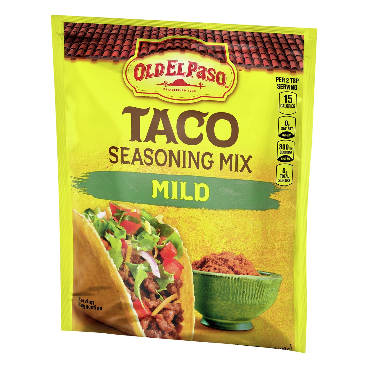 slide 7 of 9, Old El Paso Taco Seasoning, Mild, 1 oz., 1 oz