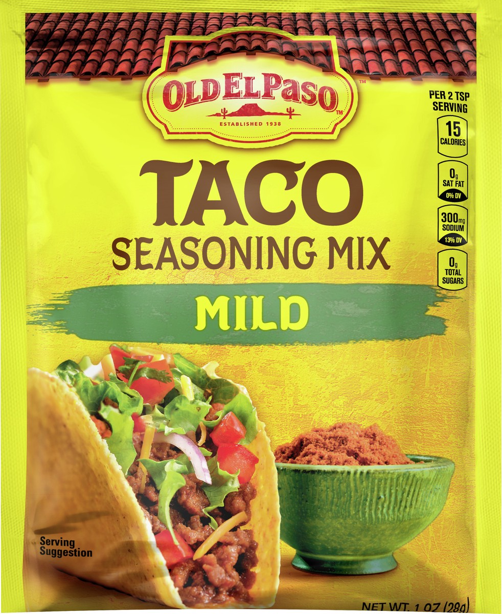 slide 3 of 9, Old El Paso Taco Seasoning, Mild, 1 oz., 1 oz